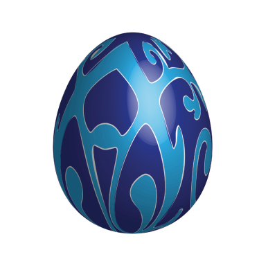 Abstract Blue Easter Egg Transparent Background PNG Images