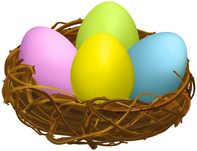 Easter Egg In Basket Png PNG Images