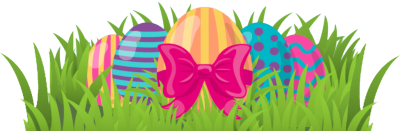 Decorated Easter Eggs Background Transparent PNG Images