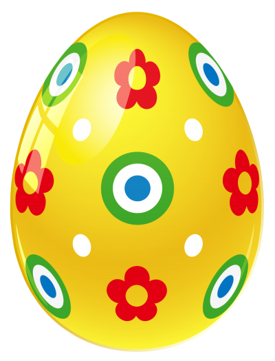 Yellow Colored Easter Egg Transparent Background PNG Images