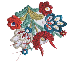 Natural Flowers Embroidery Png PNG Images