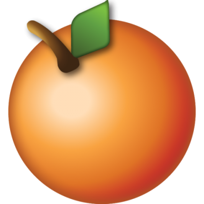 Orange Peach Emoji Clipart Transparent PNG Images