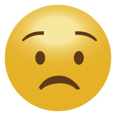 Confused Unhappy Emoji Emoticons Transparent Clipart PNG Images