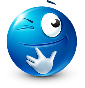 Thinking blue emoticons hd transparent picture png
