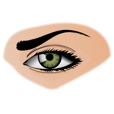 Illustration Of A Woman With Green Eyes Png Clipart Picture And Black Brows PNG Images