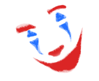 Red Blue Painting Joker Face Transparent Png PNG Images