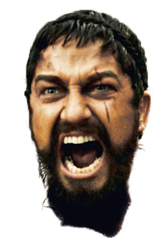 Shouting Man Sparta Face Transparent Hd PNG Images