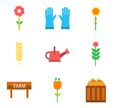 Gloves, Flower, Wheat, Gardener Tools, Farm Png Hd PNG Images