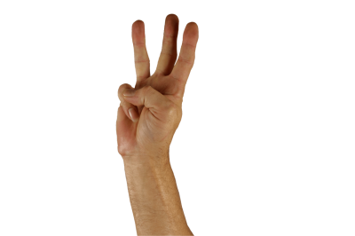 Hand Showing Three Fingers Png Clipart PNG Images
