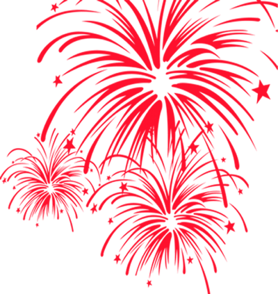 Red Fireworks Transparent Clip Art, Variations, Illustrations, Celebration, Celebrate PNG Images