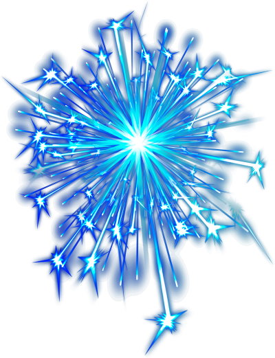 Shimmering Blue Fireworks Picture PNG, Glittering, Varieties PNG Images