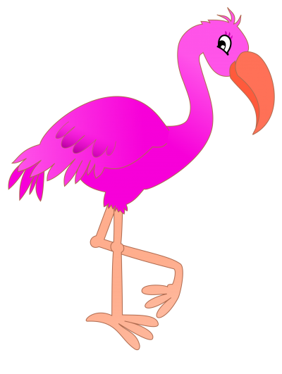 Cute Pink Flamingo Png Illustration PNG Images