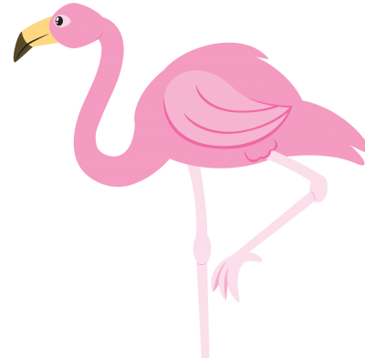 Pink Flamingo Png With One Foot In Air PNG Images