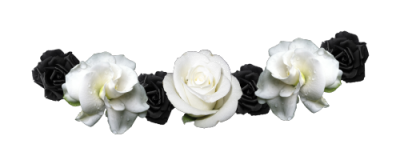 Black White Flower Crown Free Transparent PNG Images