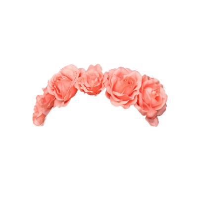 Elegant Pink Rose Flower Crown Transparent PNG Images