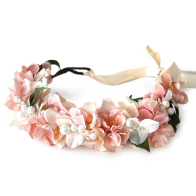 Real Flower Bride Crown Transparent Background PNG Images