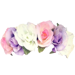 White Pink Purple Flower Crown Free Png PNG Images