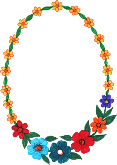 Hq Flower Frame Image Oval Frame Picture PNG Images