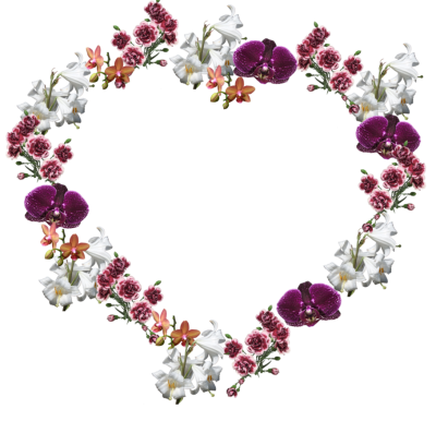 Flower frame heart png icon