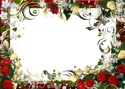 Flower Frame PNG Vector Images with Transparent background - TransparentPNG