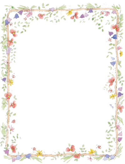 Vintage Flowers Frame Colours Transparent PNG Images