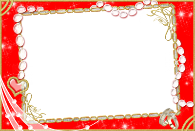 Red Photo Frame Decoration Picture PNG Images