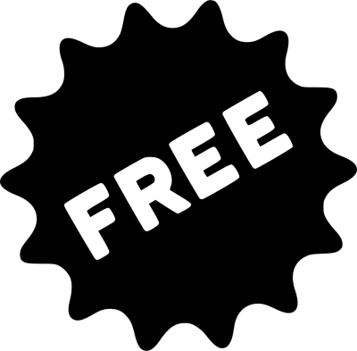 Free Written Black And White HD Sticker, Badge, Tag, Sell PNG Images