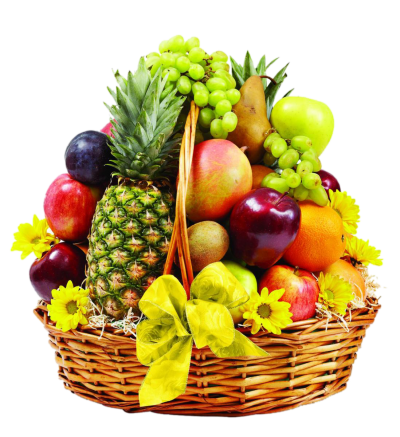 Gift Basket, Fruit Transparent, Surprise, Grapes, Pineapple PNG Images