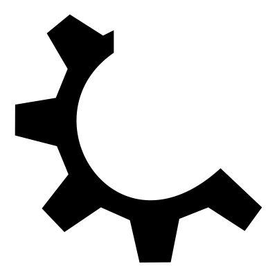 Half Gear Transparent Icon PNG Images