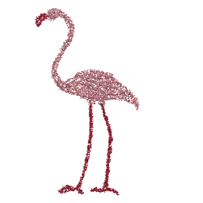 Glitter transparent png free download, pink flamingo, animal images 