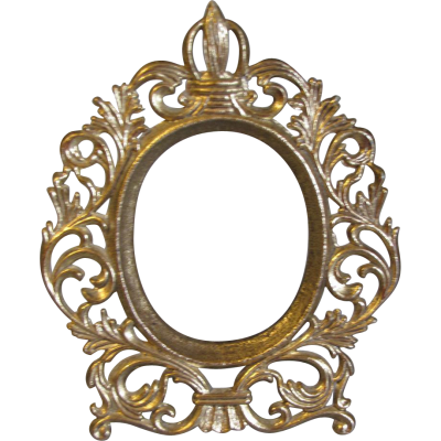 Circle Iron Gold Frame Png Free PNG Images