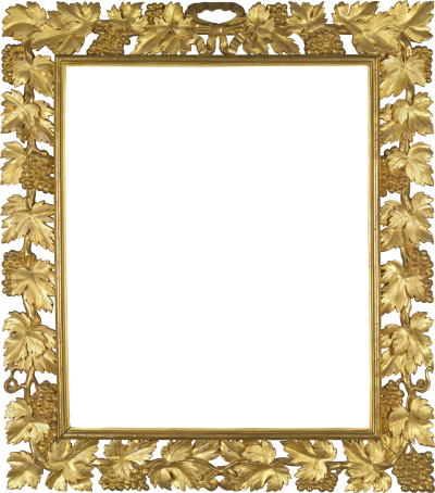 Leaf Pattern Gold Frame Transparent Png PNG Images