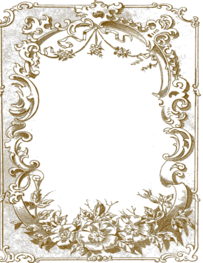 White Table View Gold Frame Hd Png PNG Images