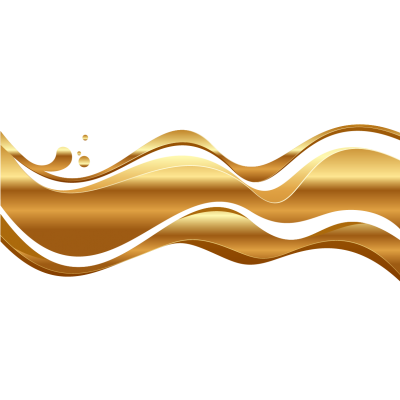 Gold Pattern Geometry Ribbon Waves Free Png PNG Images