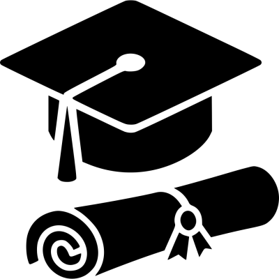 Black Image, Diploma And Graduation Cap Icon Transparent PNG Images