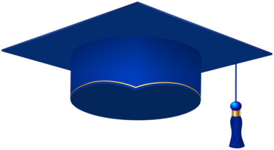 Blue graduation cap clipart png images 