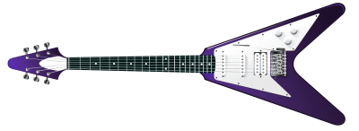 Side View Purple And White Electric Guitar Png Photo Download, Style, Rock PNG Images