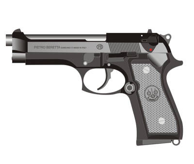 Gray And Black Beretta Revolver Gun Transparent Png Download PNG Images