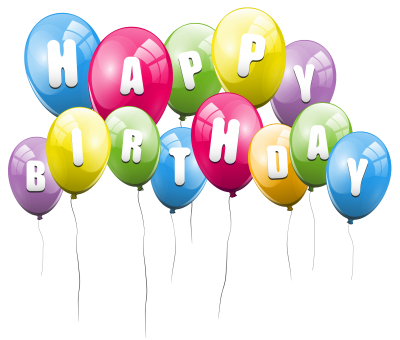 Happy Birthday Transparent Clipart Inscriptions In Colorful Balloons, Flying Balloon, Decoration Material PNG Images