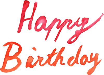 Red Watercolor Happy Birthday Png Images Hd Background PNG Images
