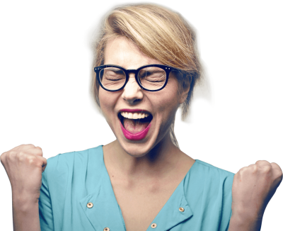 Happy blonde girl images only png