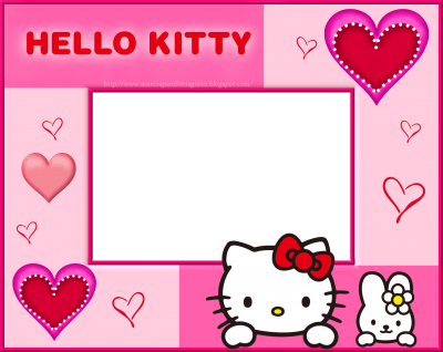 Hello Kitty Written Frame Background Png Hd Download PNG Images