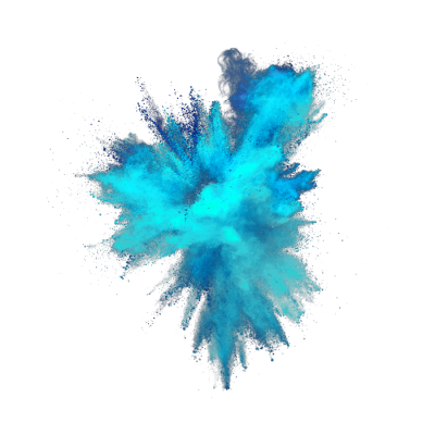 Blue Color Powder Explosion Png PNG Images
