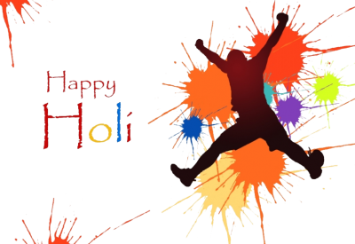 Man Paint Happy Holi Text Png Transparent PNG Images