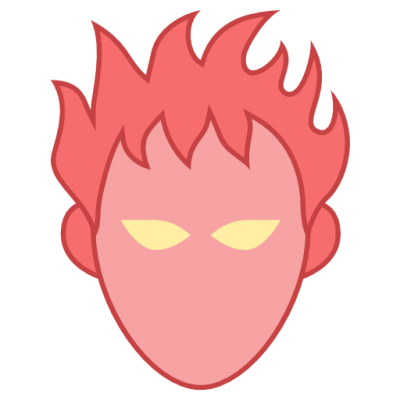 Red Human Torch Icon Png PNG Images