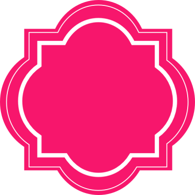 Pink Shaped Frame Label Free Png PNG Images