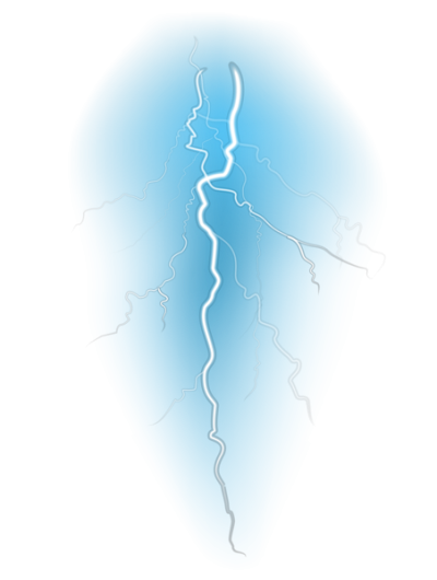 White Lightning Drawing With Blue Background Transparent Hd PNG Images