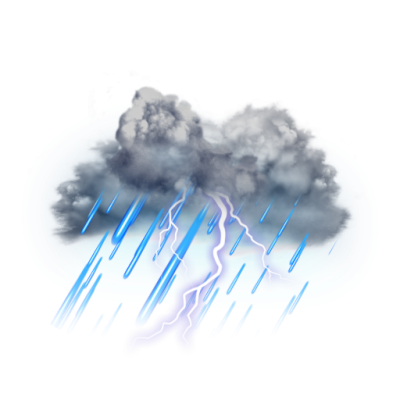 Dark Cloud Rain And Thunder Lightning Png Free PNG Images