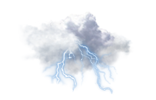 Blue Lightning From Thunder White Cloud Png Clipart PNG Images
