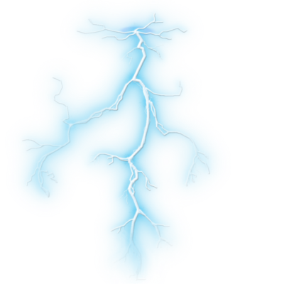 Lightning Bolt With Blue Led Light Look Free Transparent PNG Images